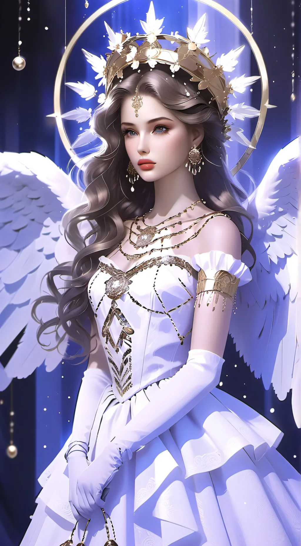 ai character: Aria (angel queen) background