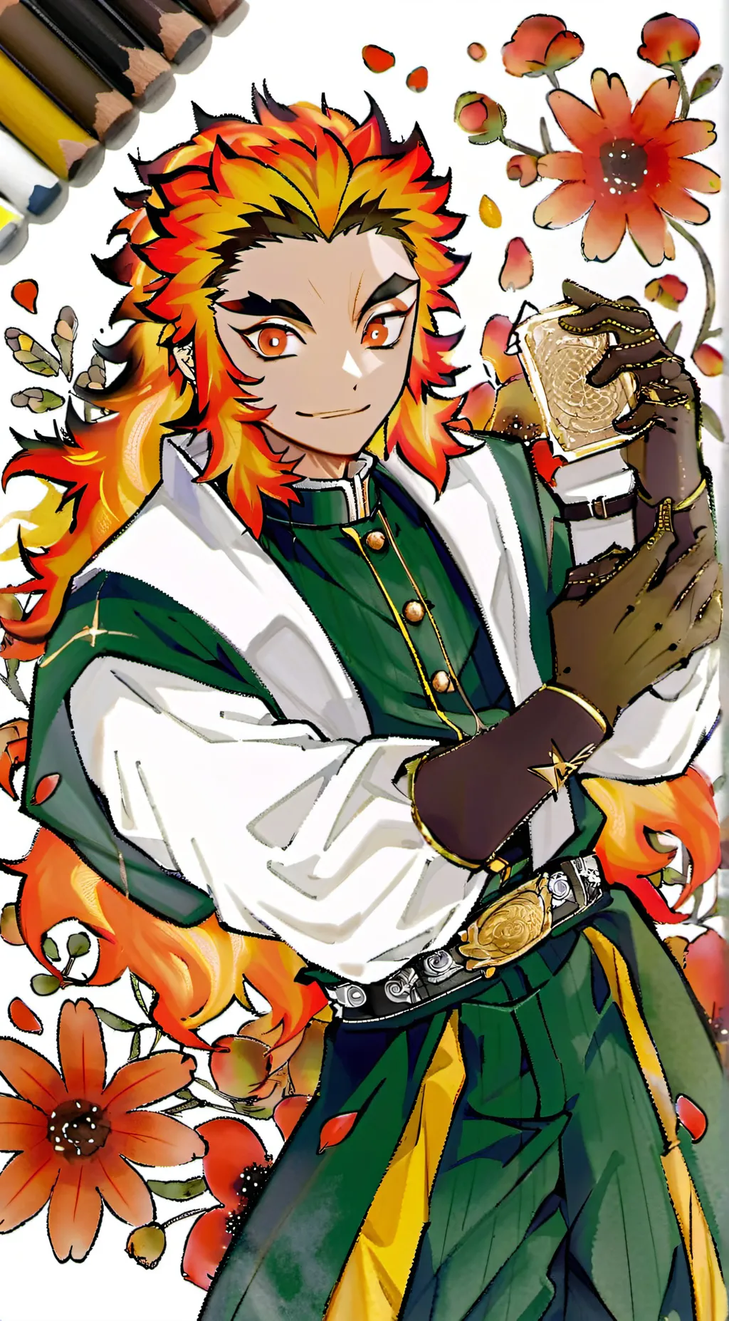 ai character: Rengoku 🥰🥰🥰🥰 background