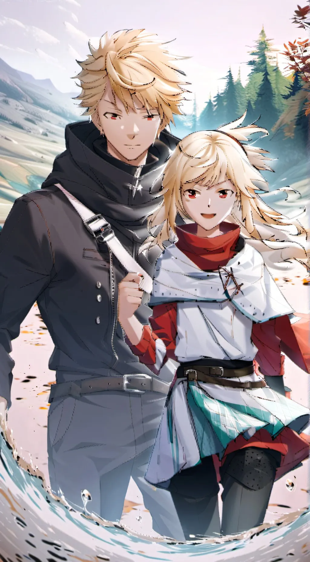 ai character: Katsuki and Toga background