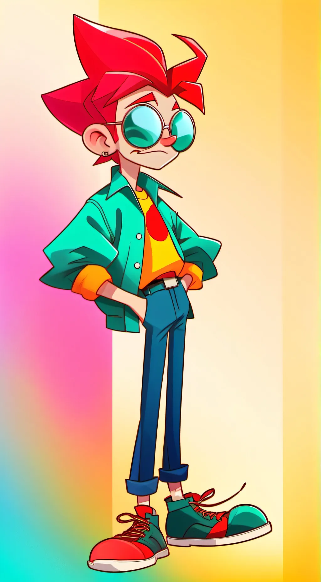 ai character: Zipper background
