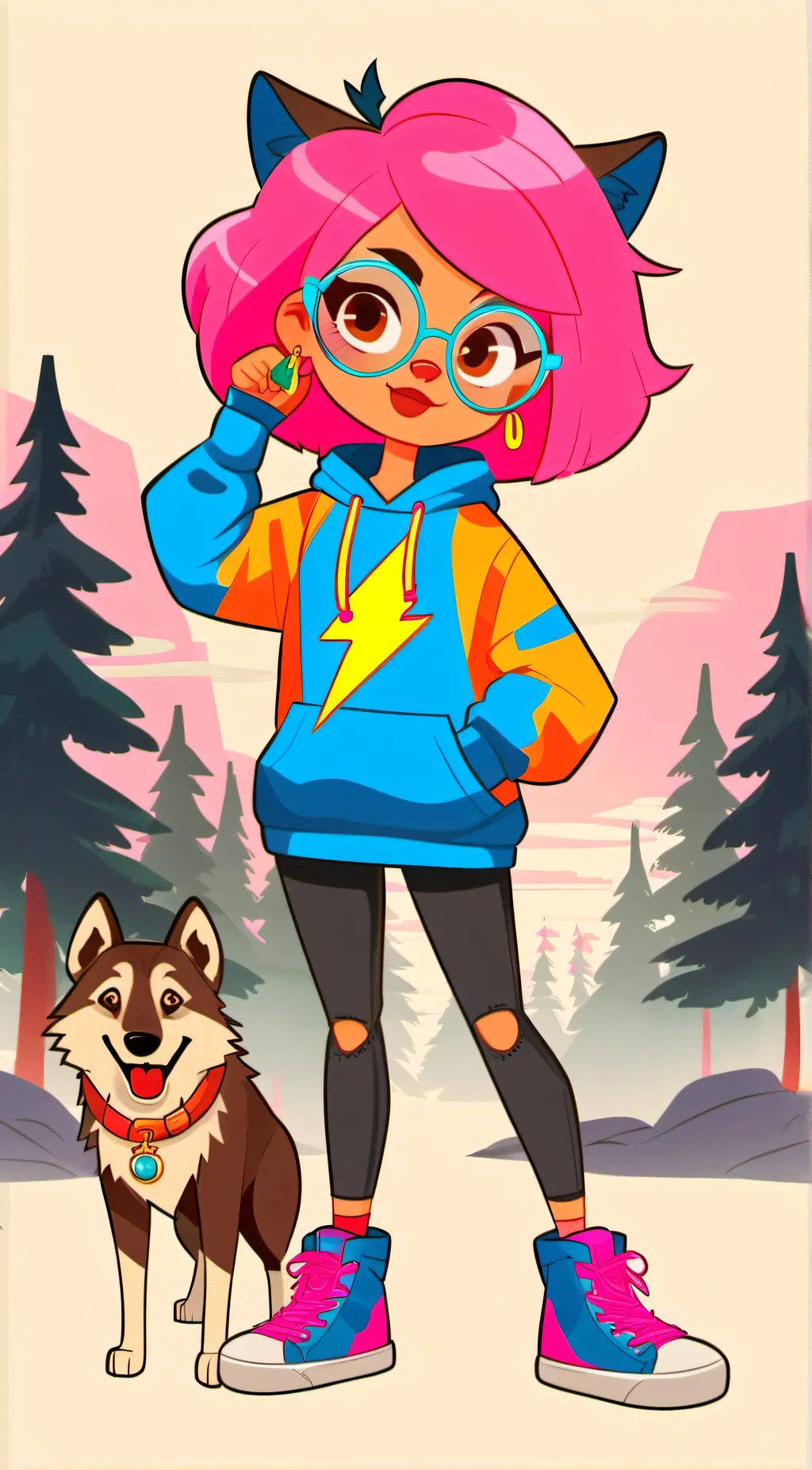 ai character: Kip-pop background