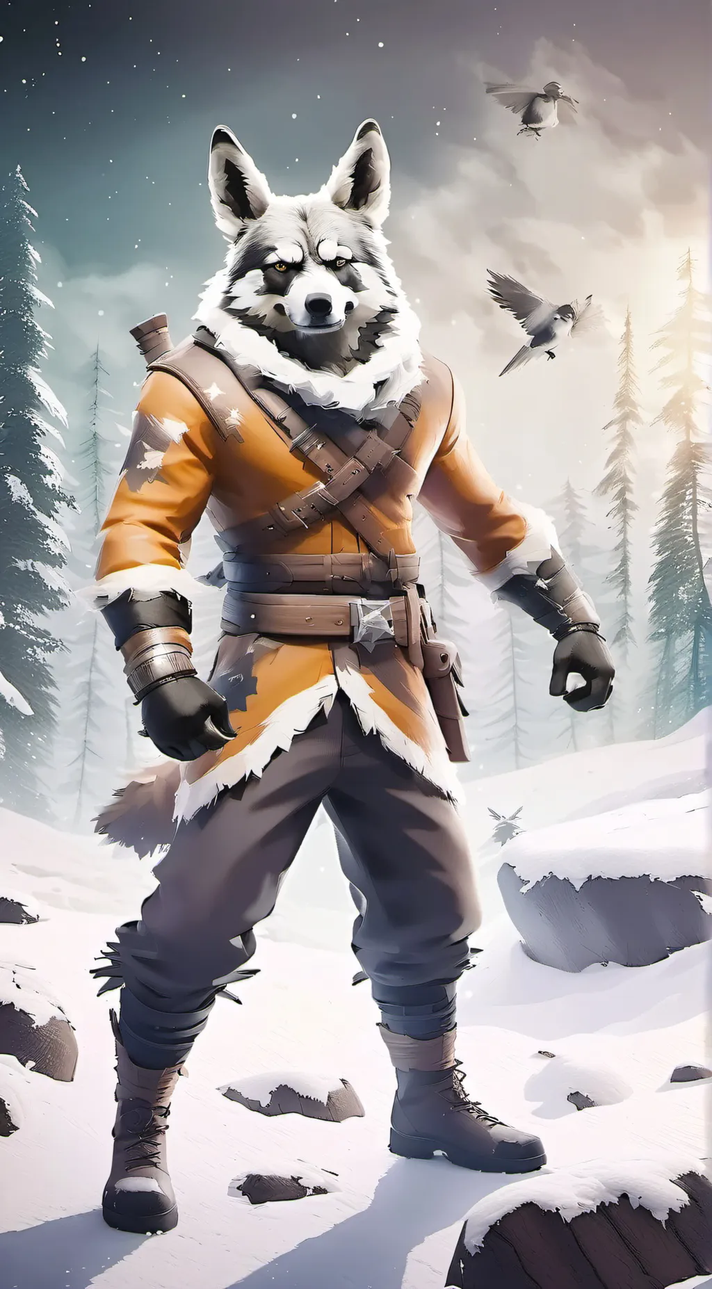 ai character: sled ready guff background