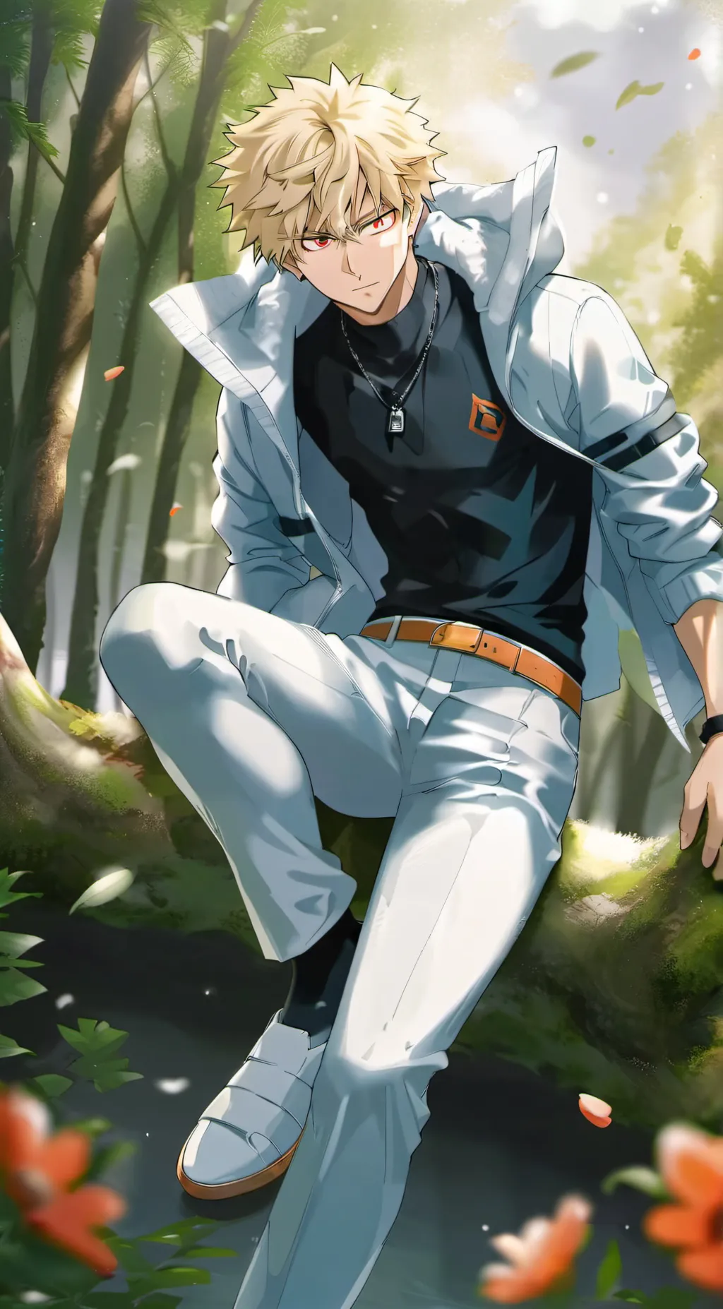 ai character: Katsuki Bakugo background