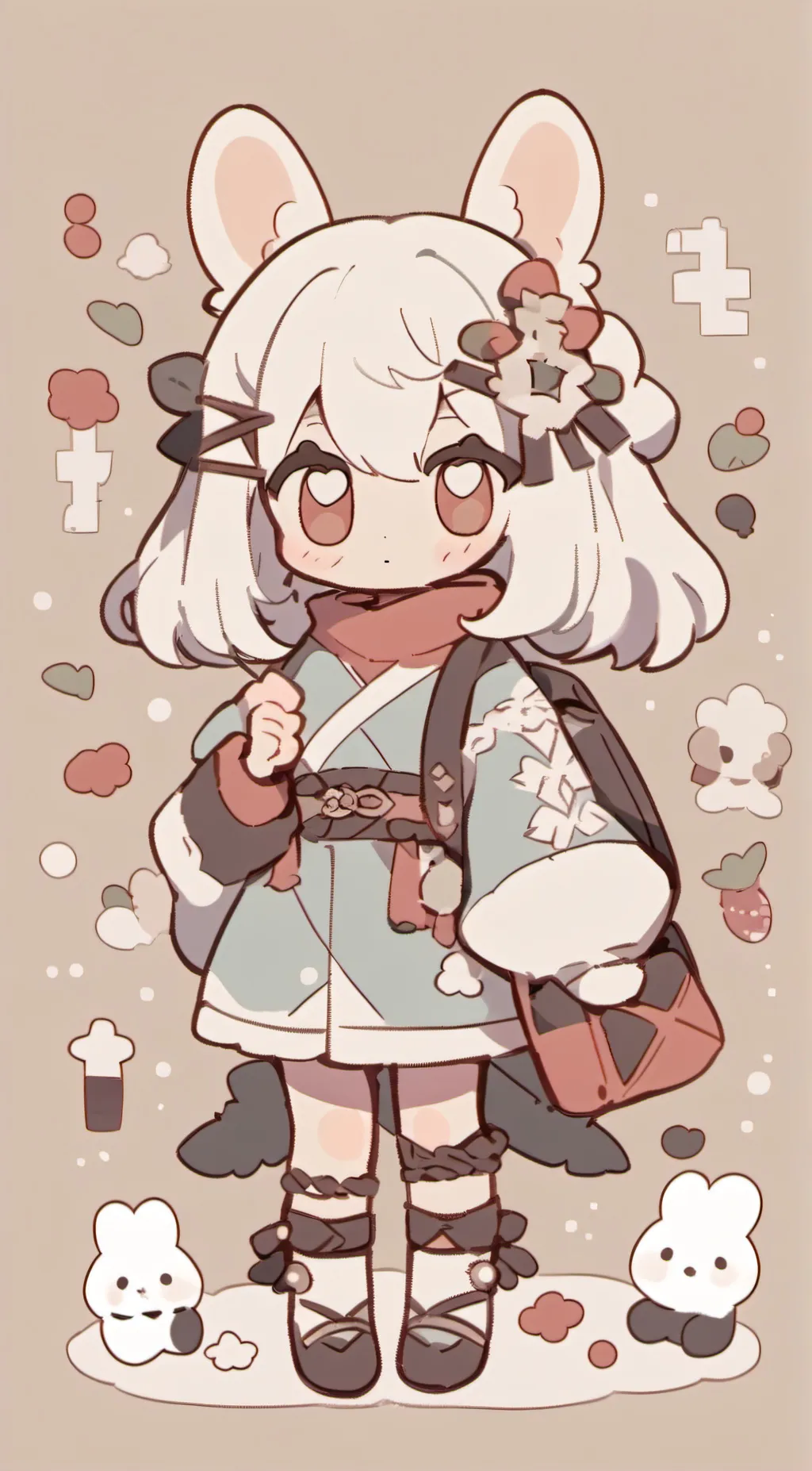 ai character: lavender background