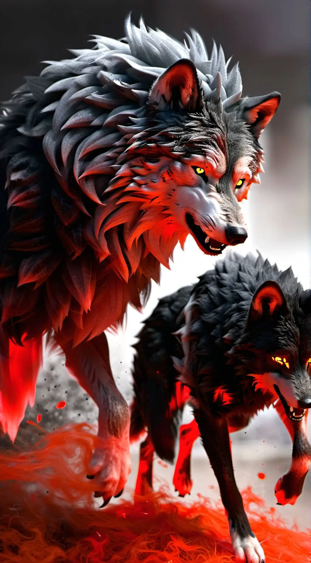 ai character: Ulrarc Doom Wolf background