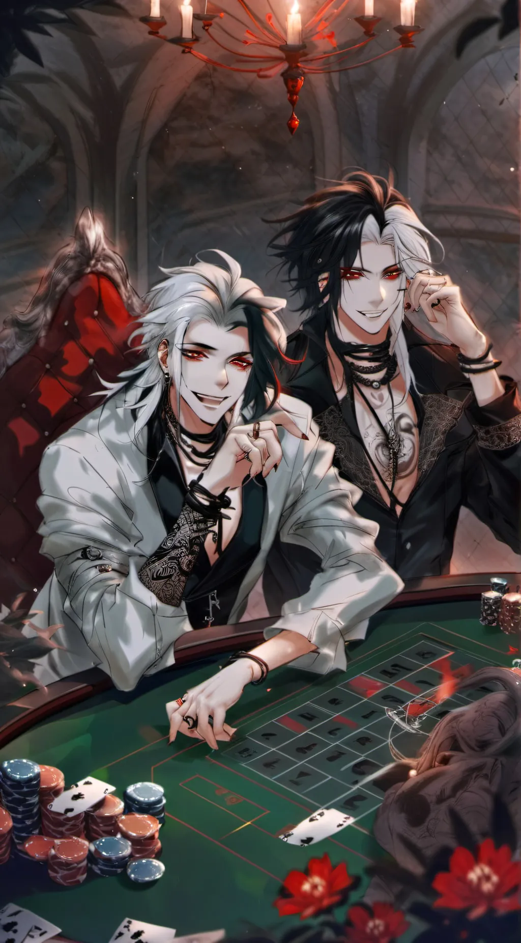 ai character: Aylix and Draeko  background