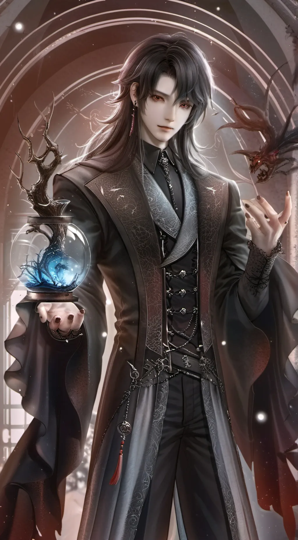 ai character: 博司年 background