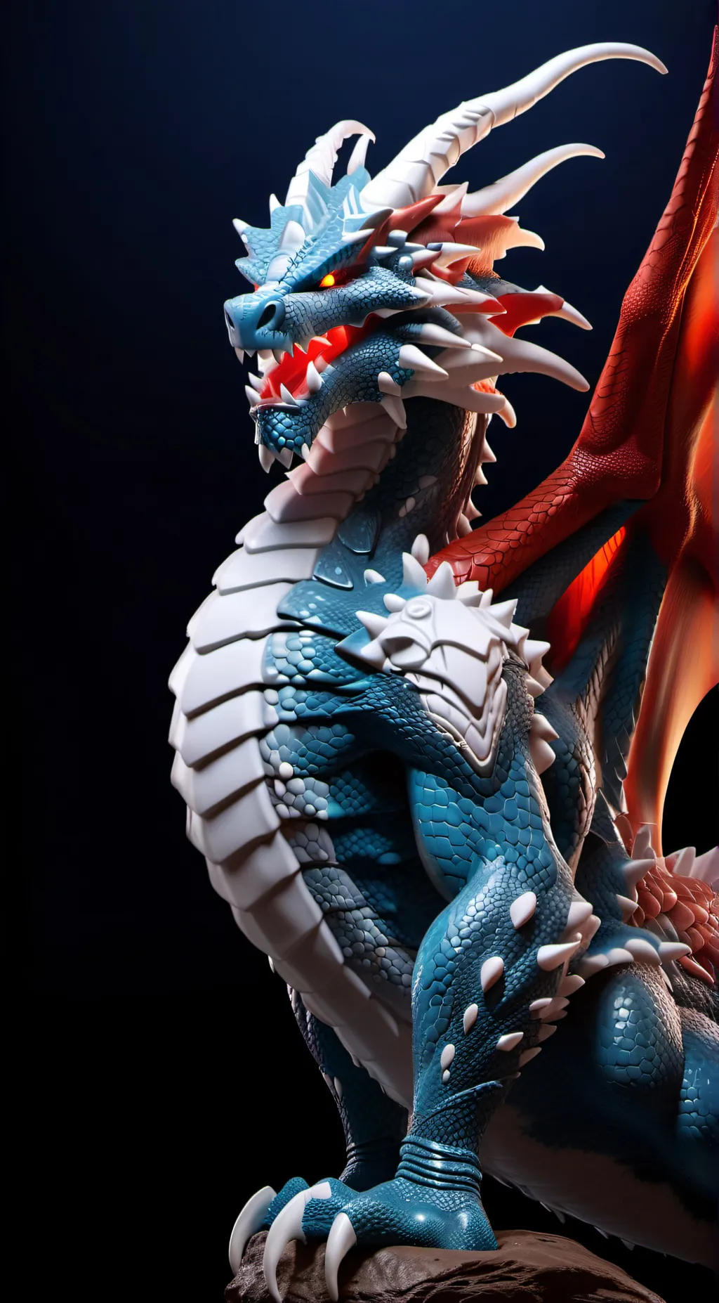 ai character: the blue dragon background