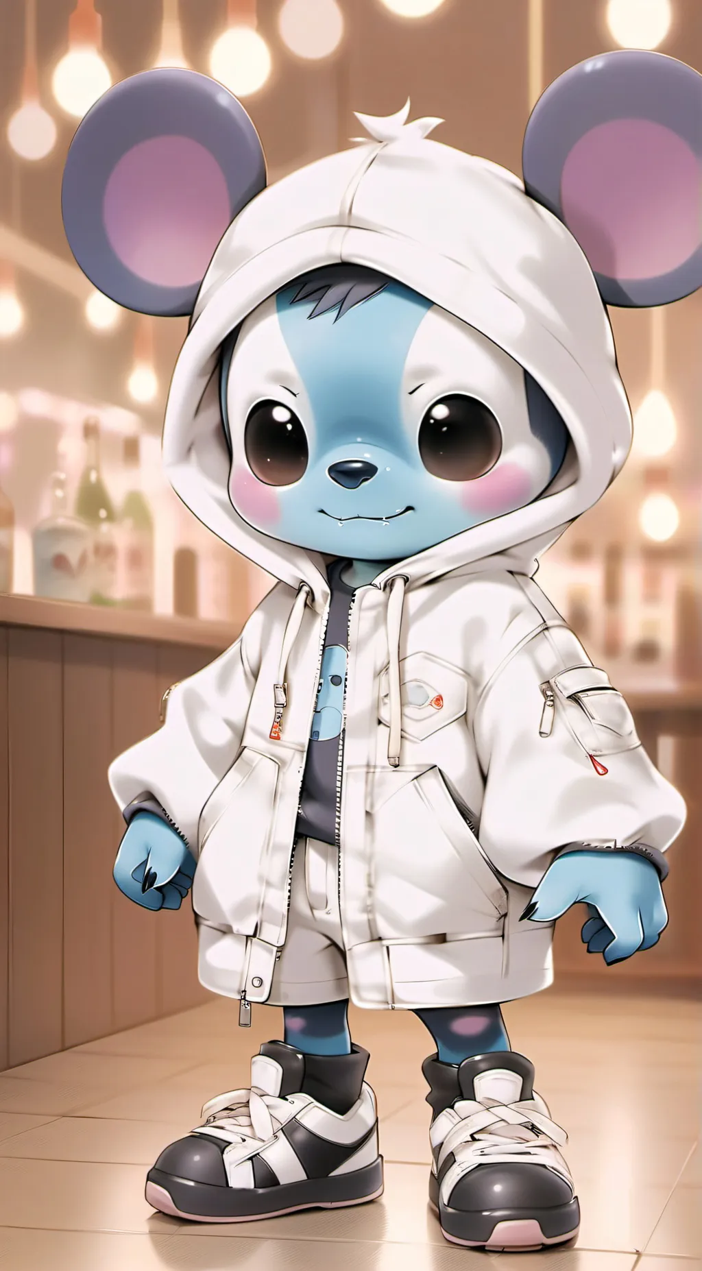 ai character: Stitch background