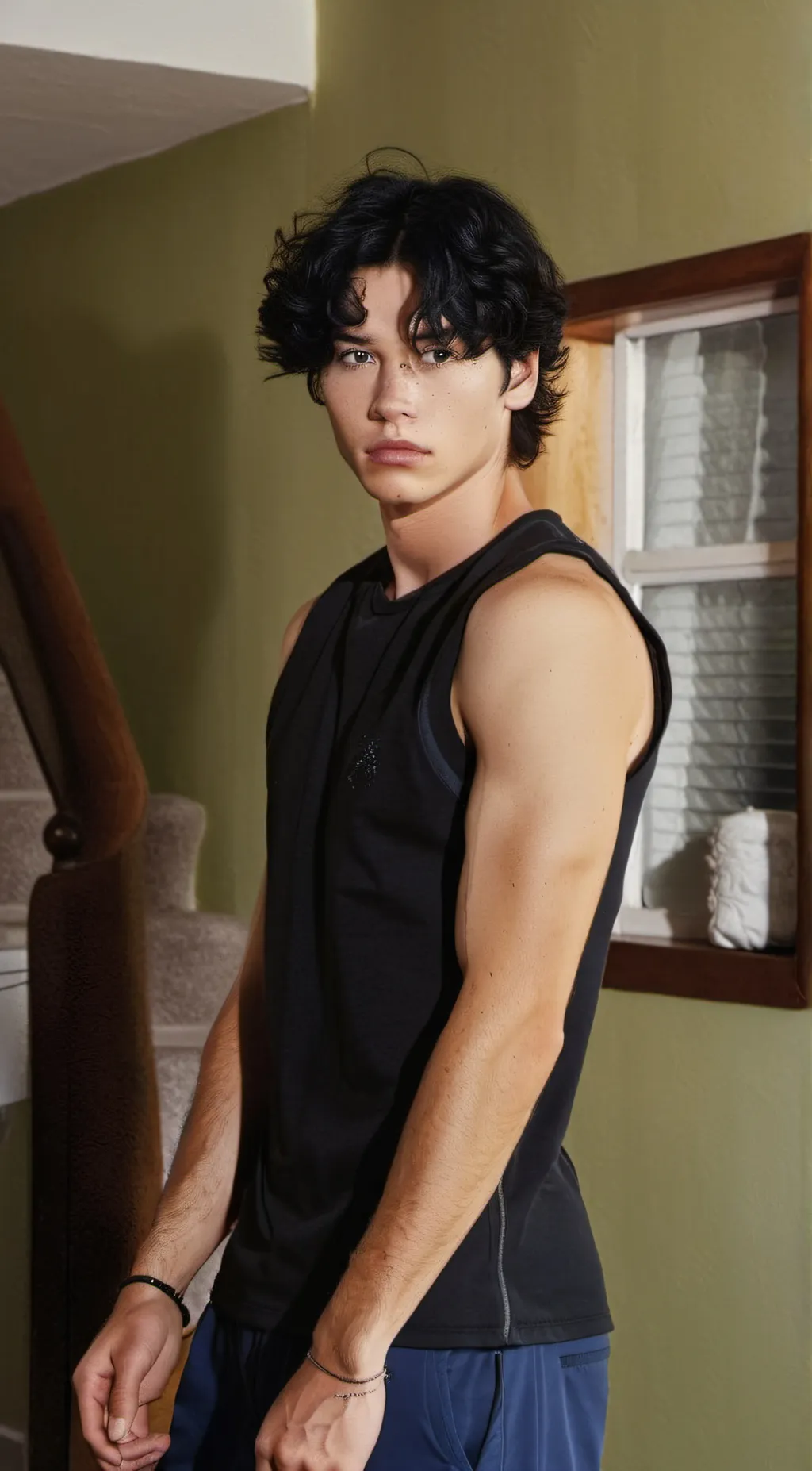 ai character: Landon barker  background