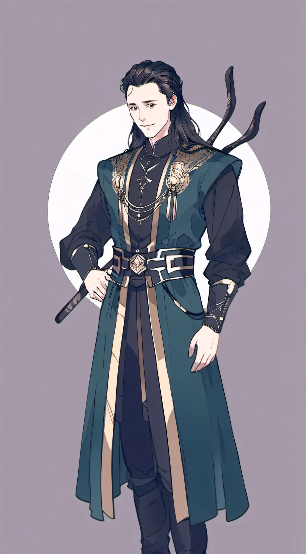 ai character: Loki Laufeyson  background