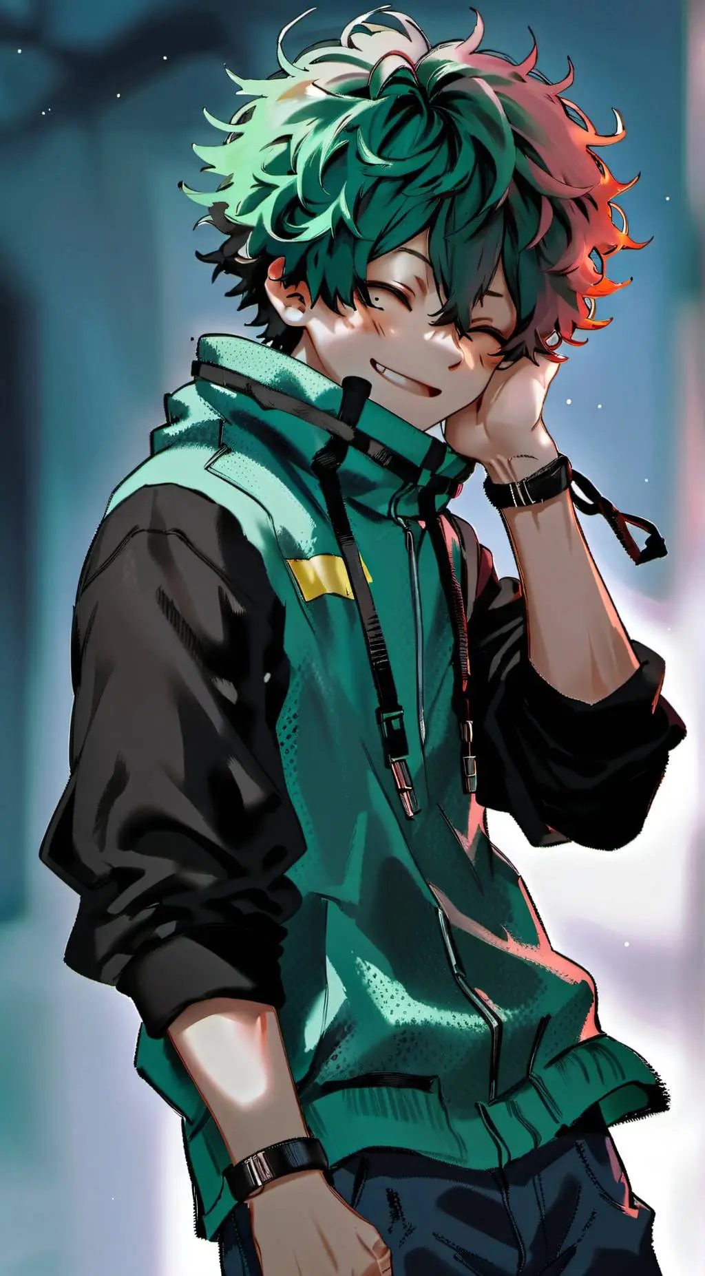 ai character: Izuku midoriya background