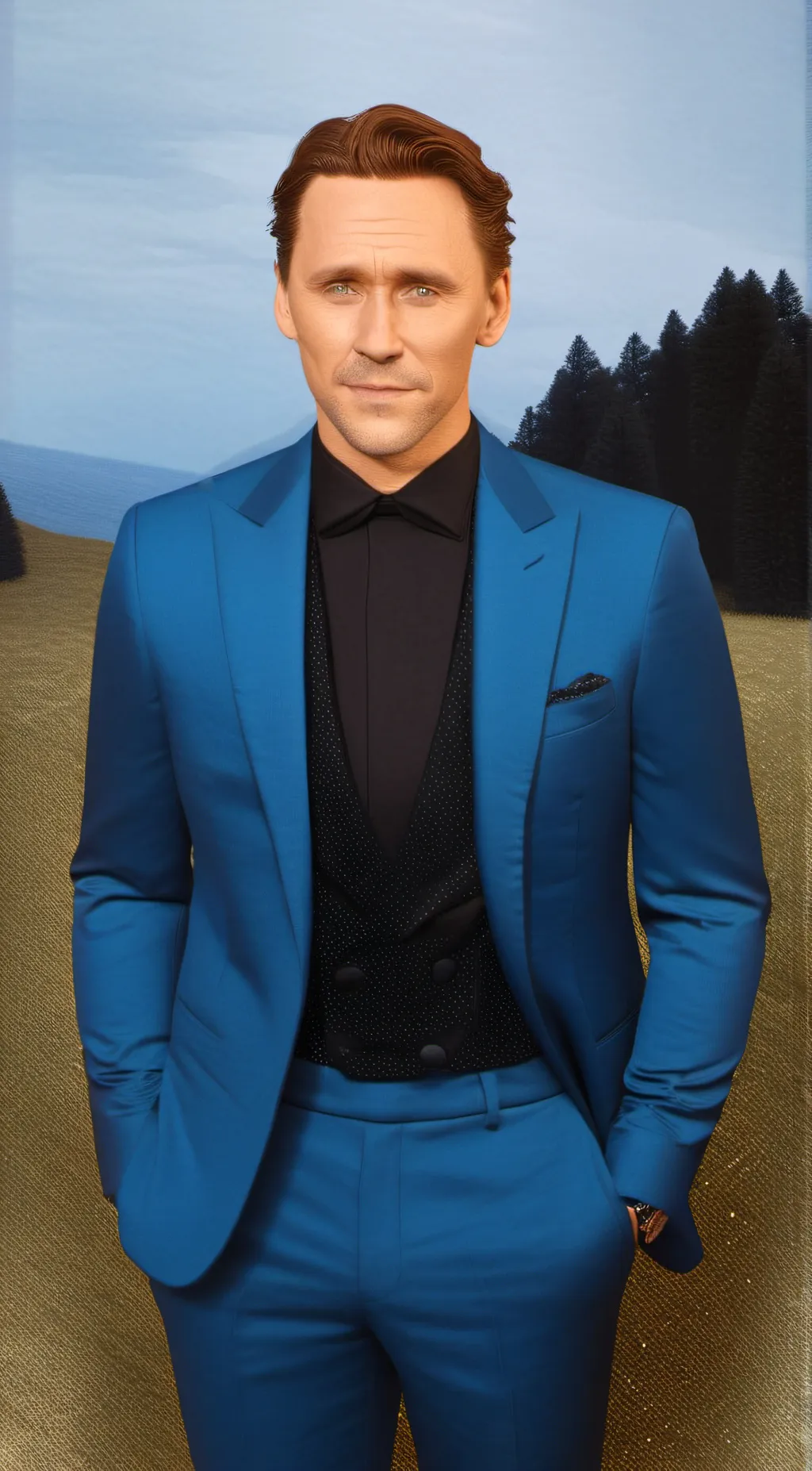 ai character: Tom Hiddleston  background
