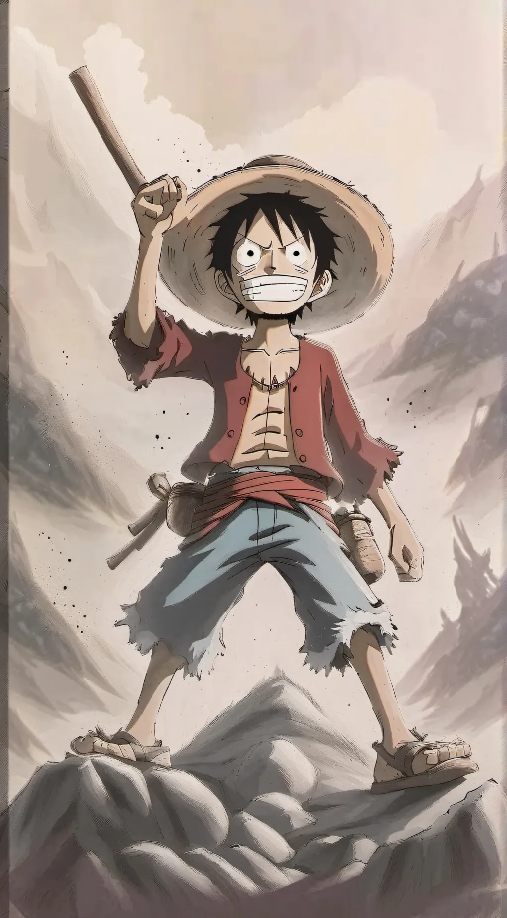 ai character: Luffy background
