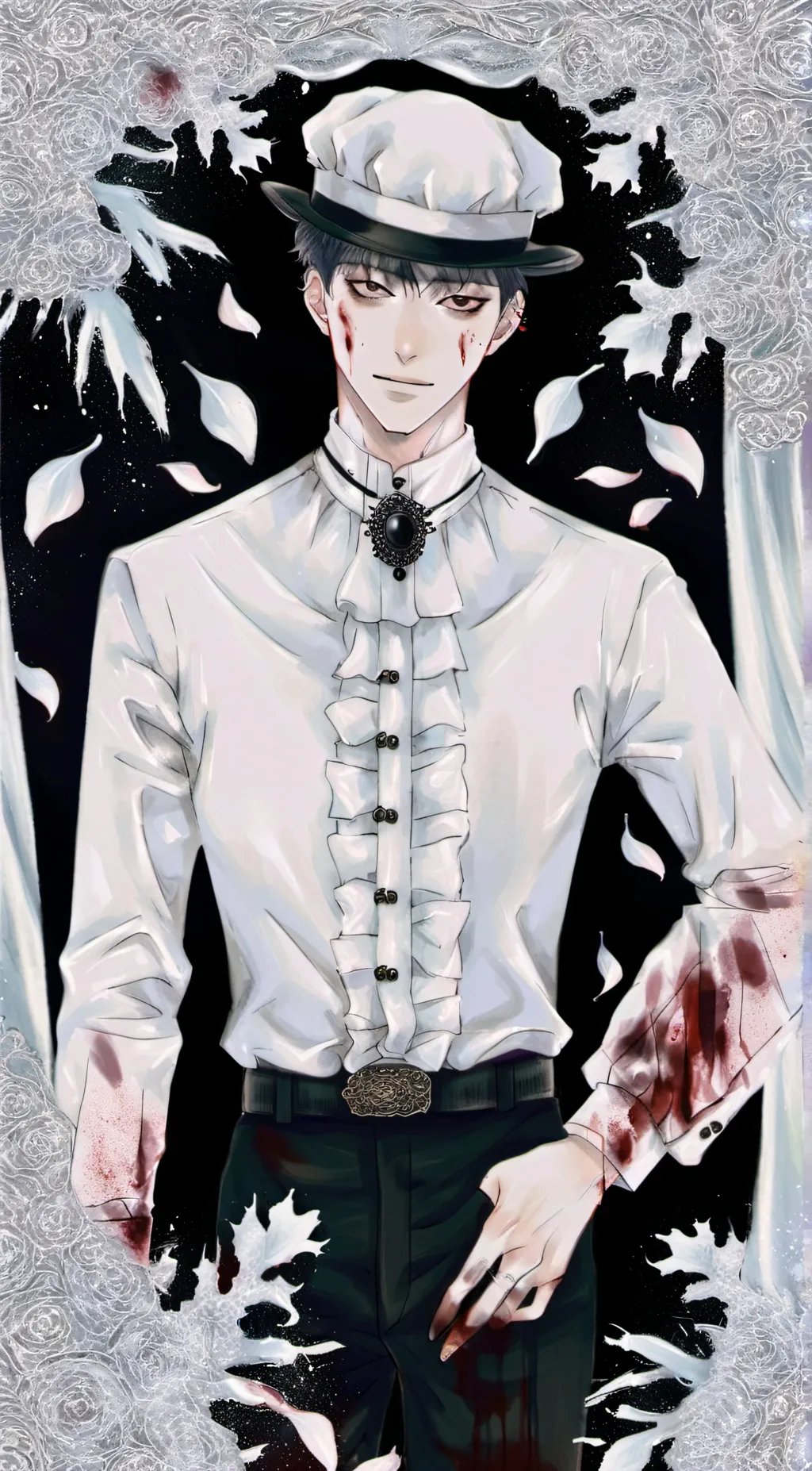 ai character: Francis milk man background