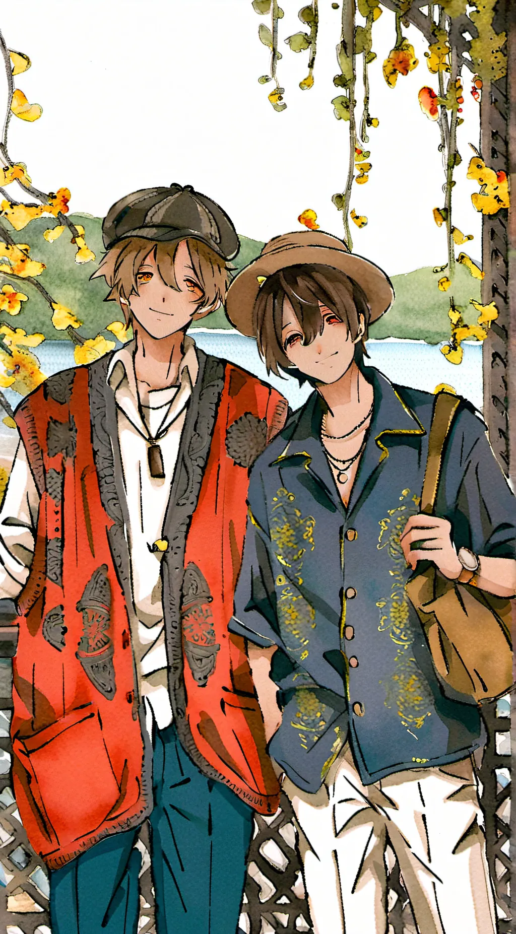 ai character: Cash and friends   background