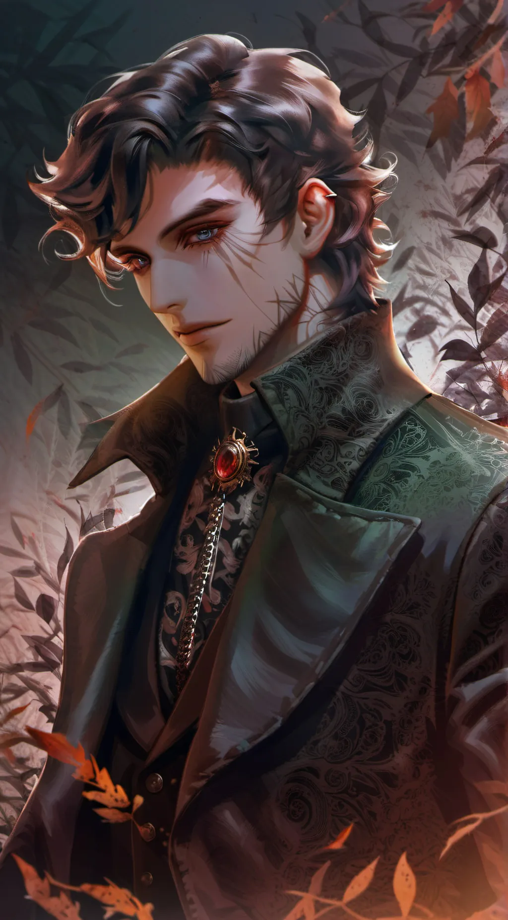ai character: Damien Luciferson. background