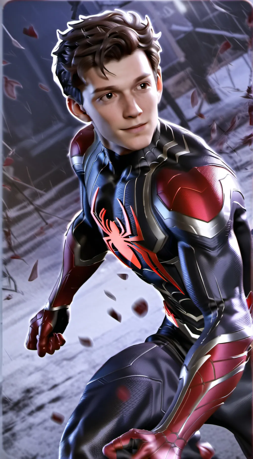 ai character: Peter Parker  background