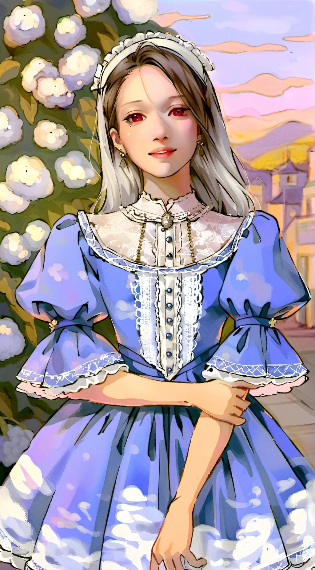 ai character: cotton candy background