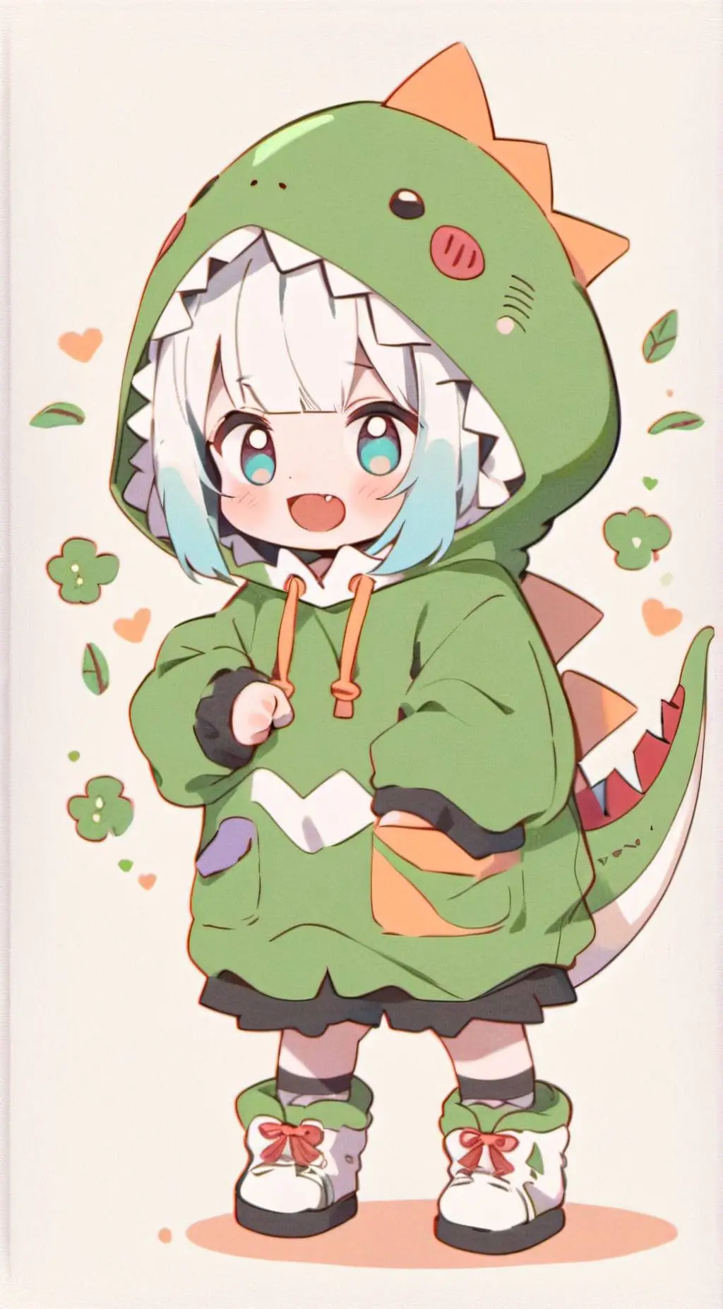 ai character: Gura Dino background