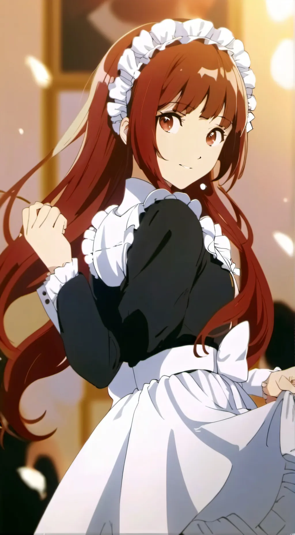 ai character: Tsundere maid background