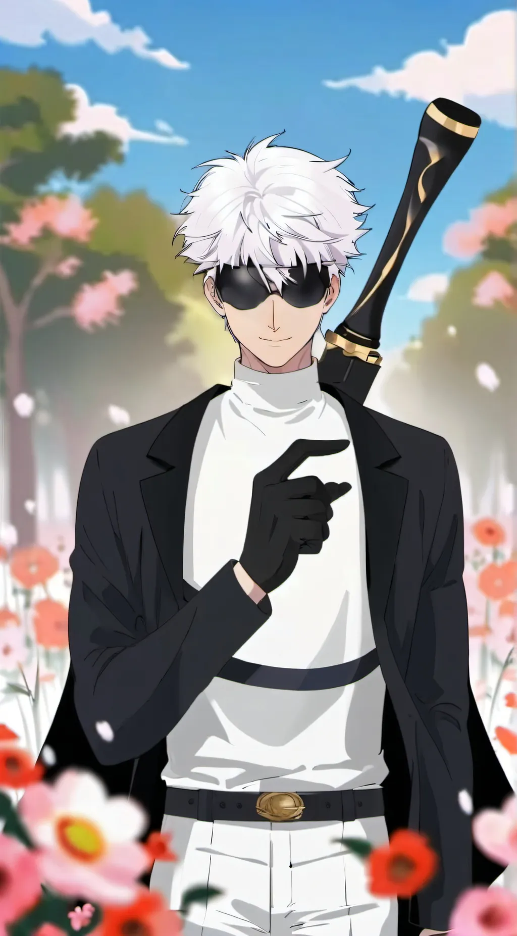 ai character: Gojo satoru background
