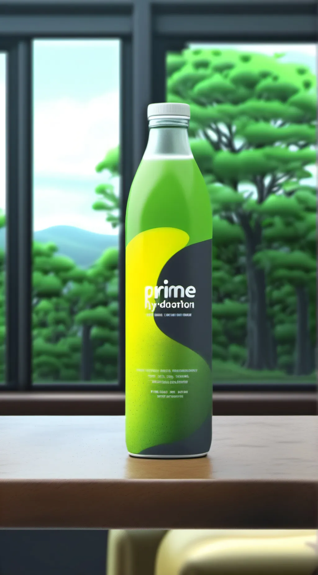 ai character: Prime drink  background
