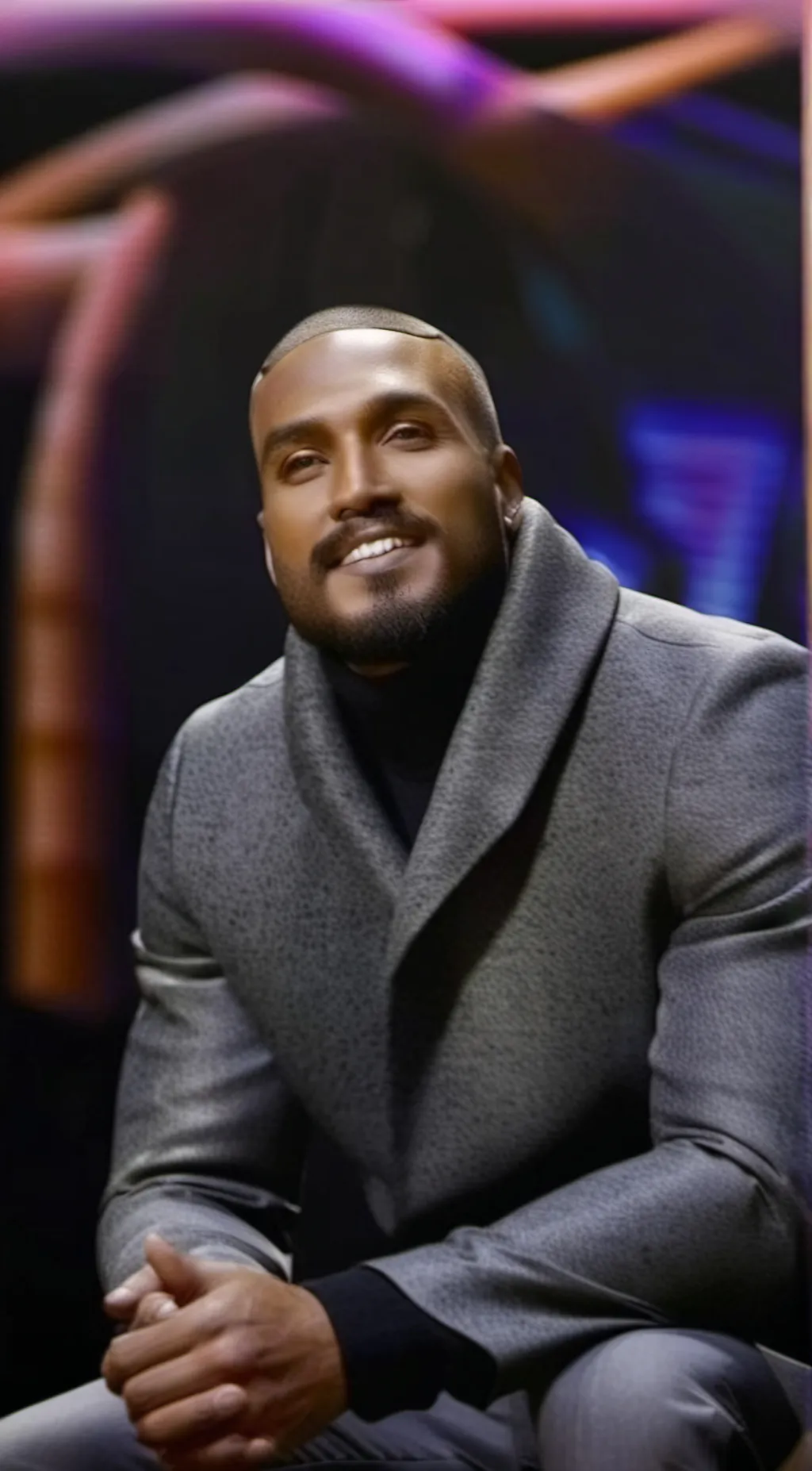 ai character: Kanye West background