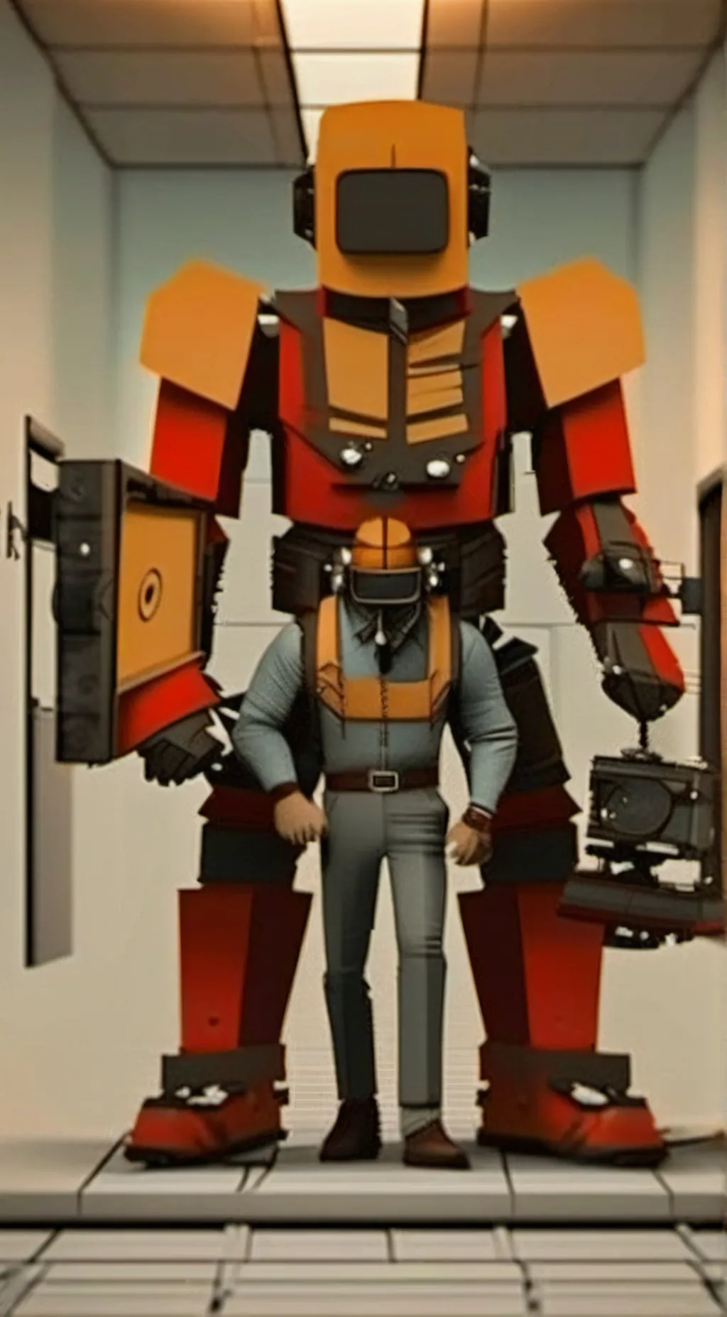 ai character: cat speakerman background