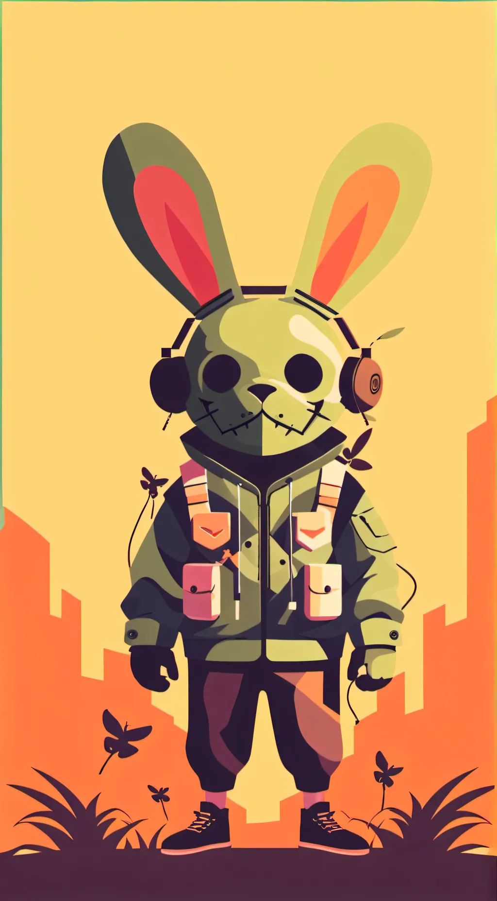 ai character: Spring trap background