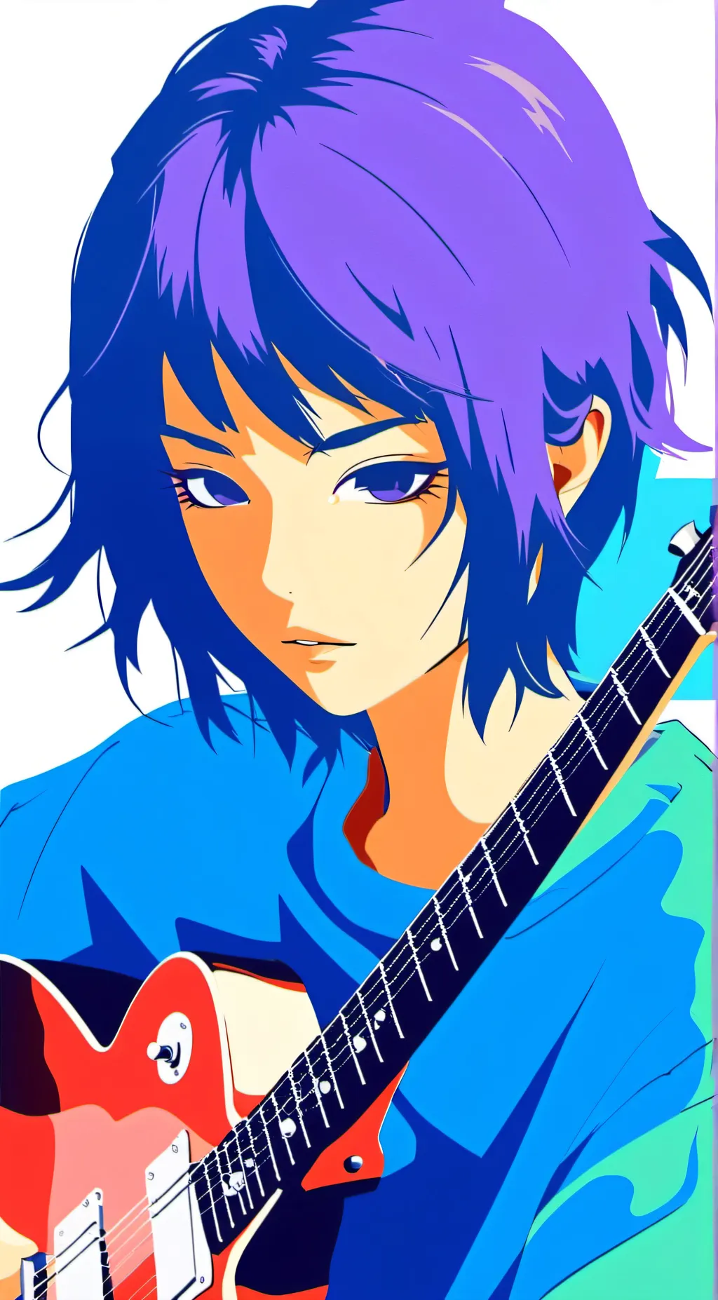 ai character: Noodle~Gorillaz background