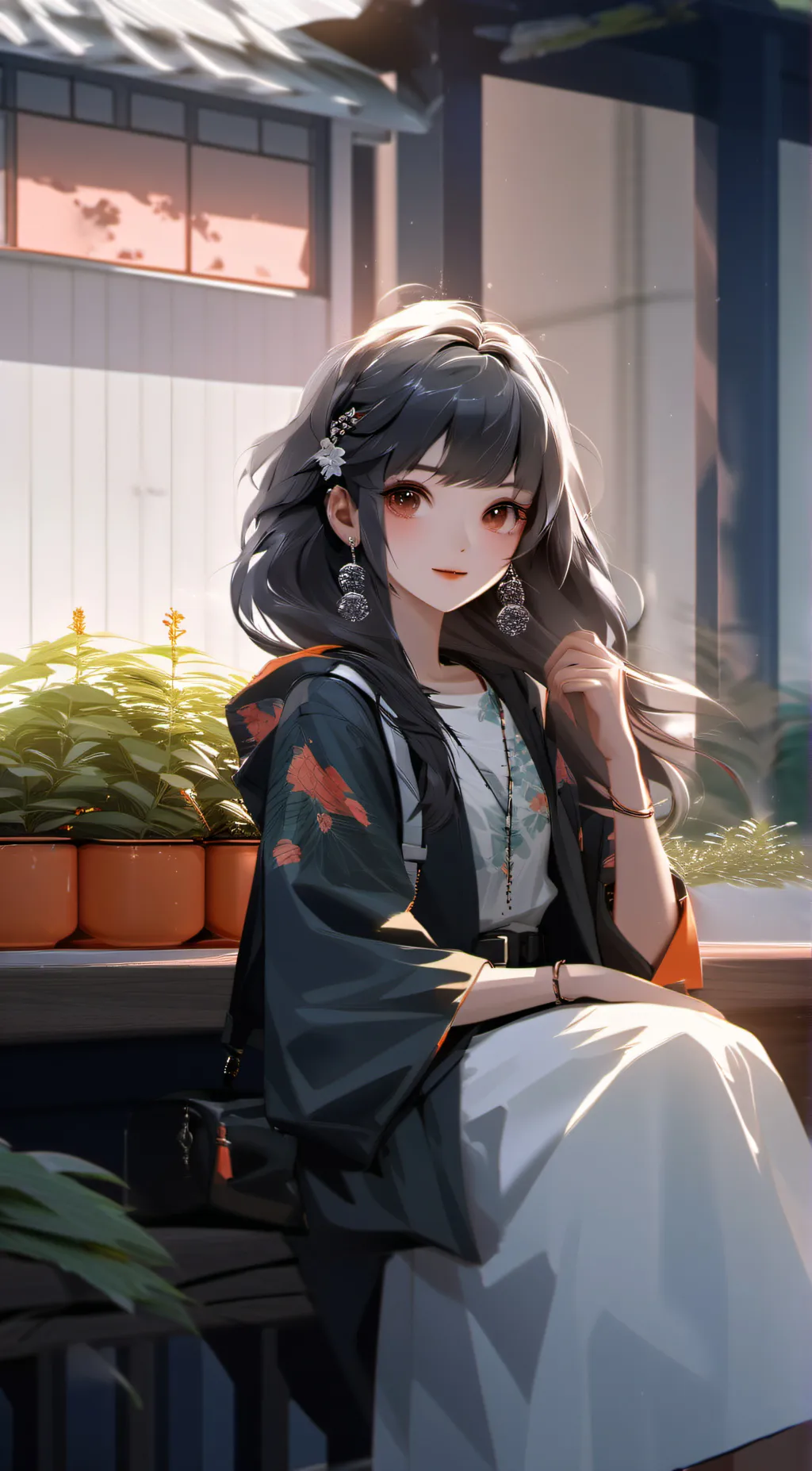 ai character: Random girl♥️ background