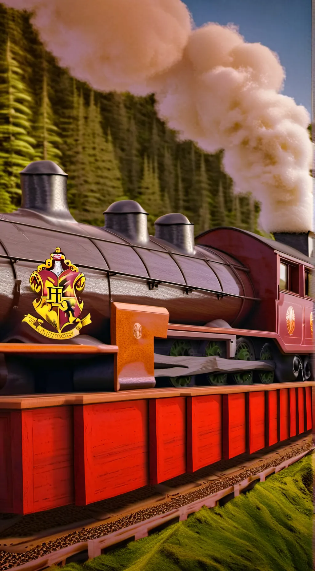 ai character: Hogwarts Train background