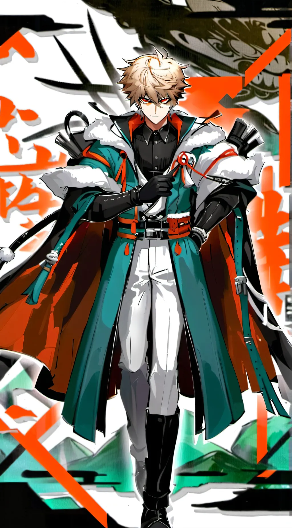 ai character: Katsuki Bakugo background