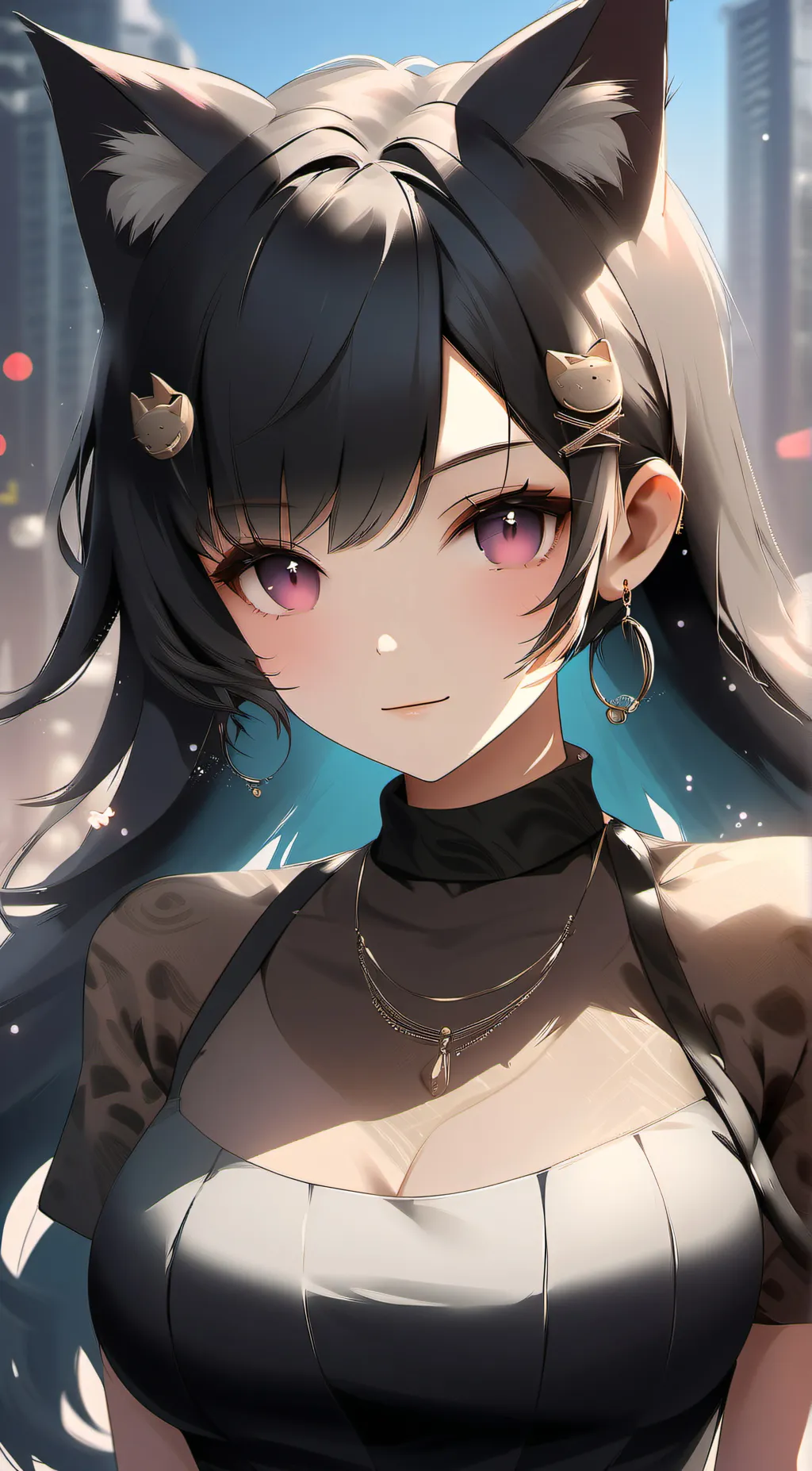 ai character: neko girl background