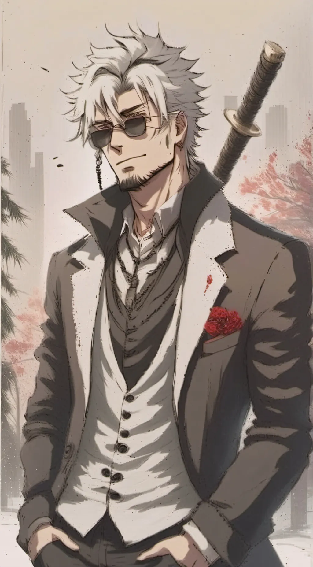 ai character: Warent. background