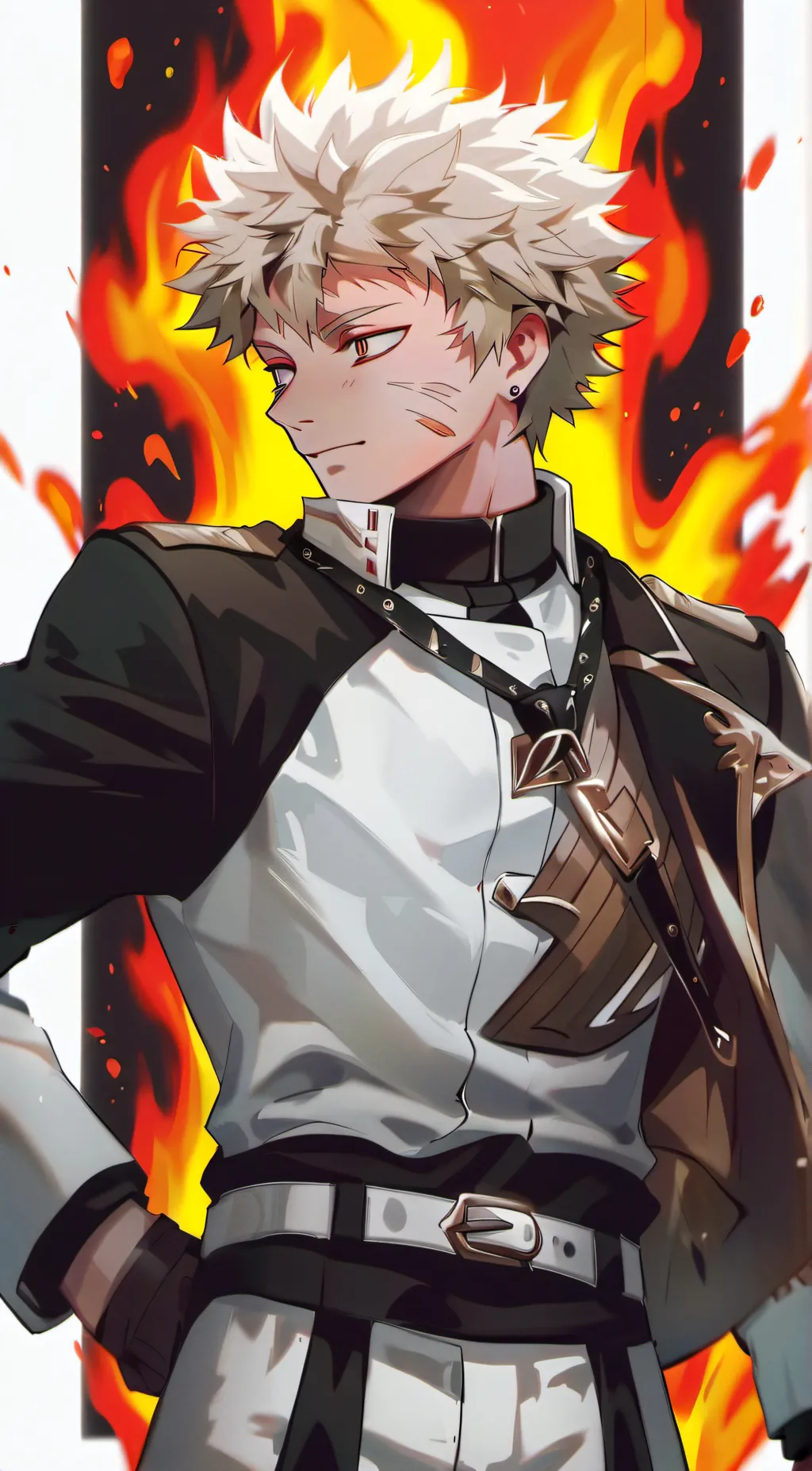 ai character: Bakugo-fight background