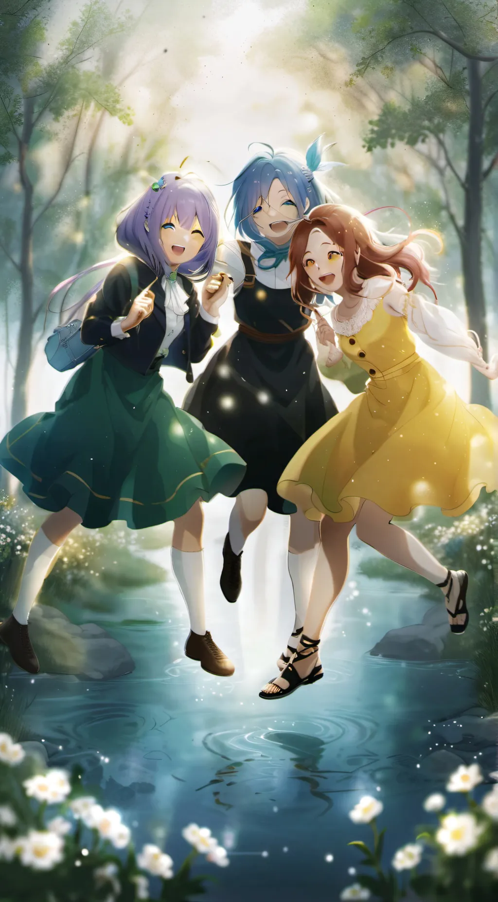 ai character: Ava,Charlotte,Ivy background