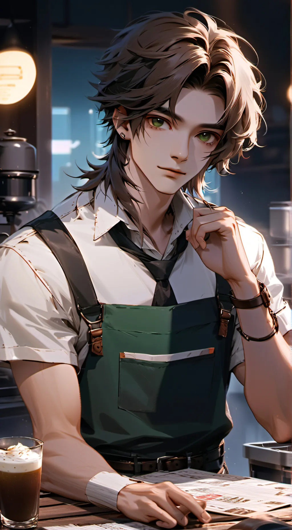 ai character: Leon background