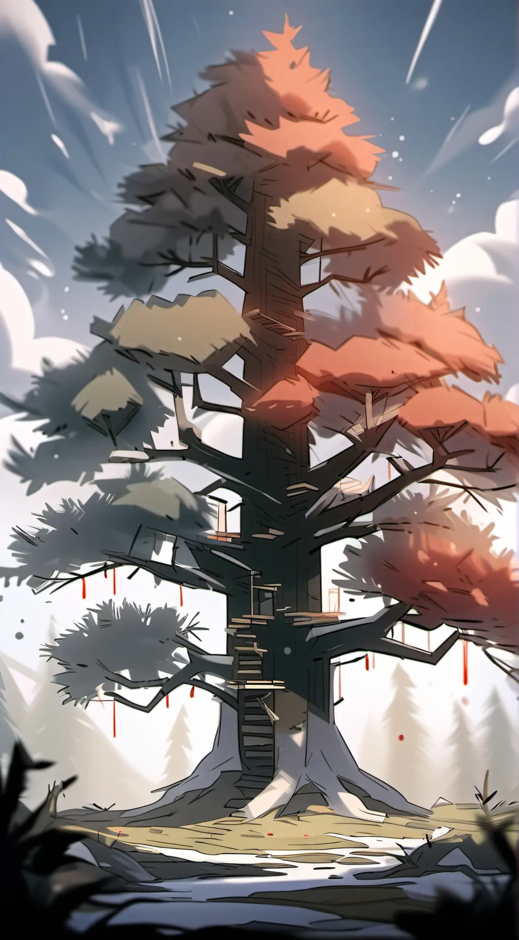 ai character: tree background
