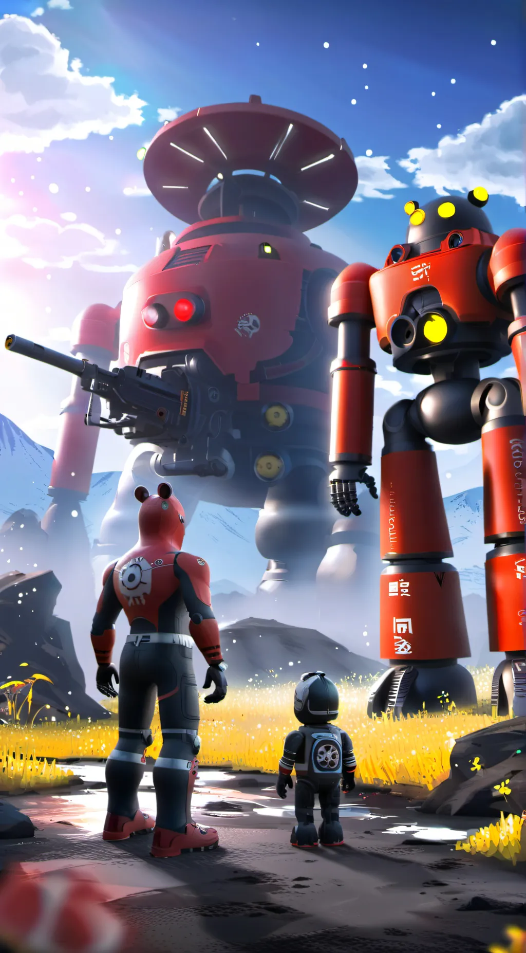 ai character: Kona and Robby  background