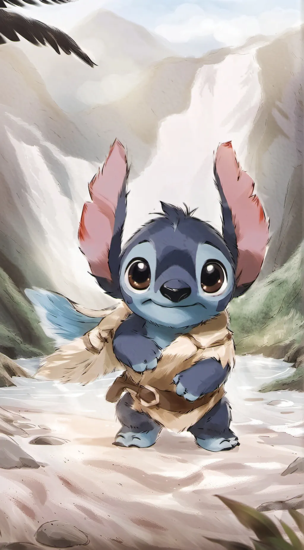 ai character: Stitch background