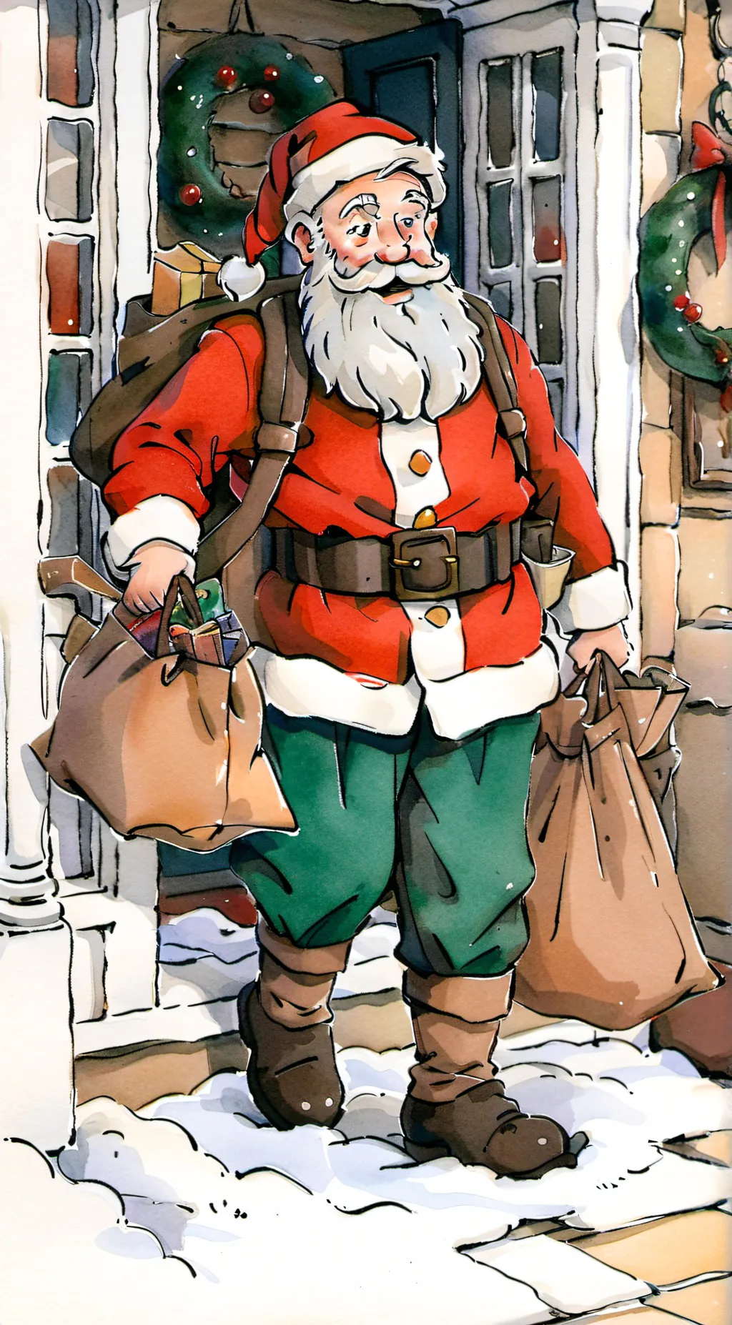 ai character: Santa Claus  background
