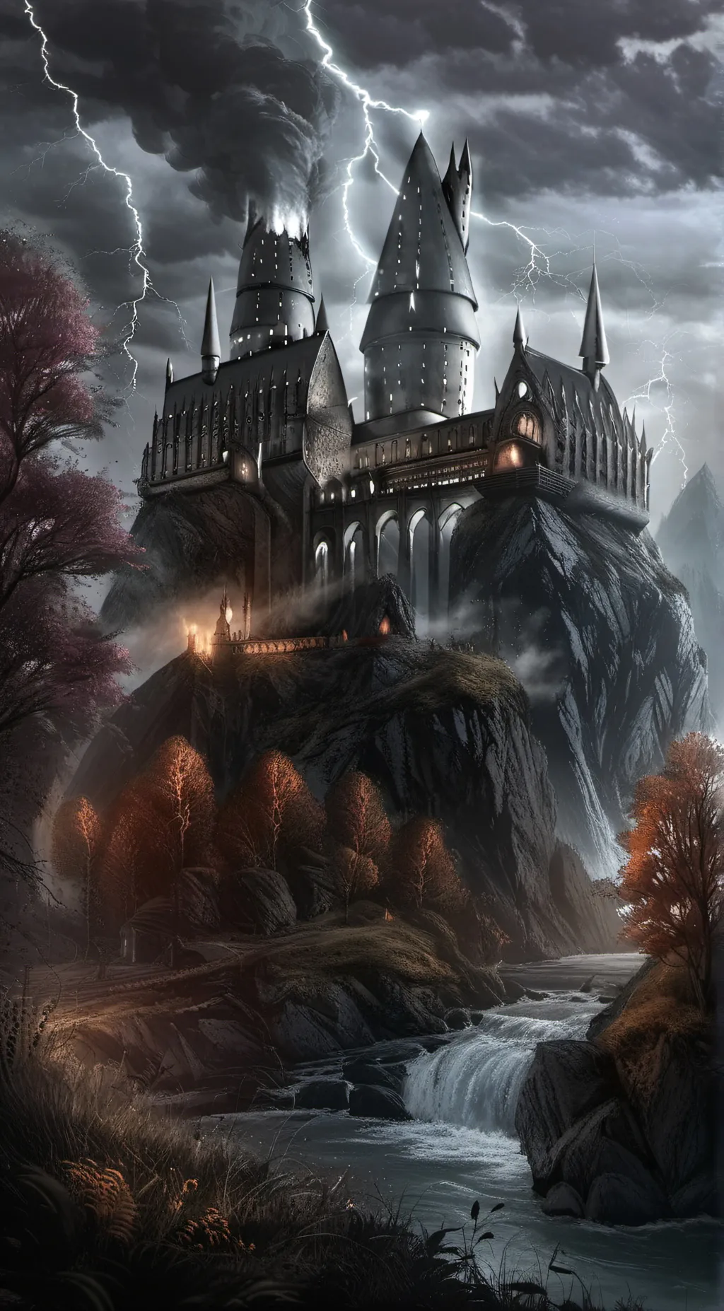 ai character: Hogwarts 🖤🌌 background
