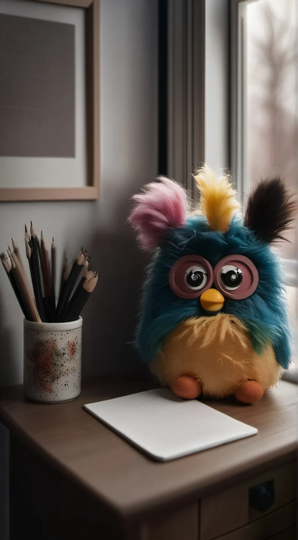 ai character: Furby background