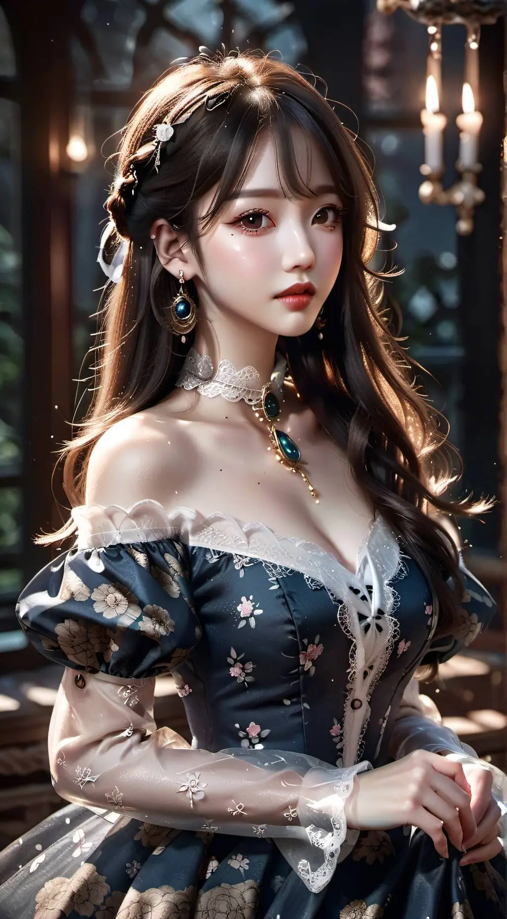 ai character: Flower background