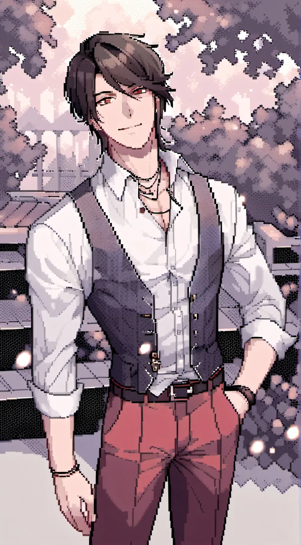 ai character: Mido rana background