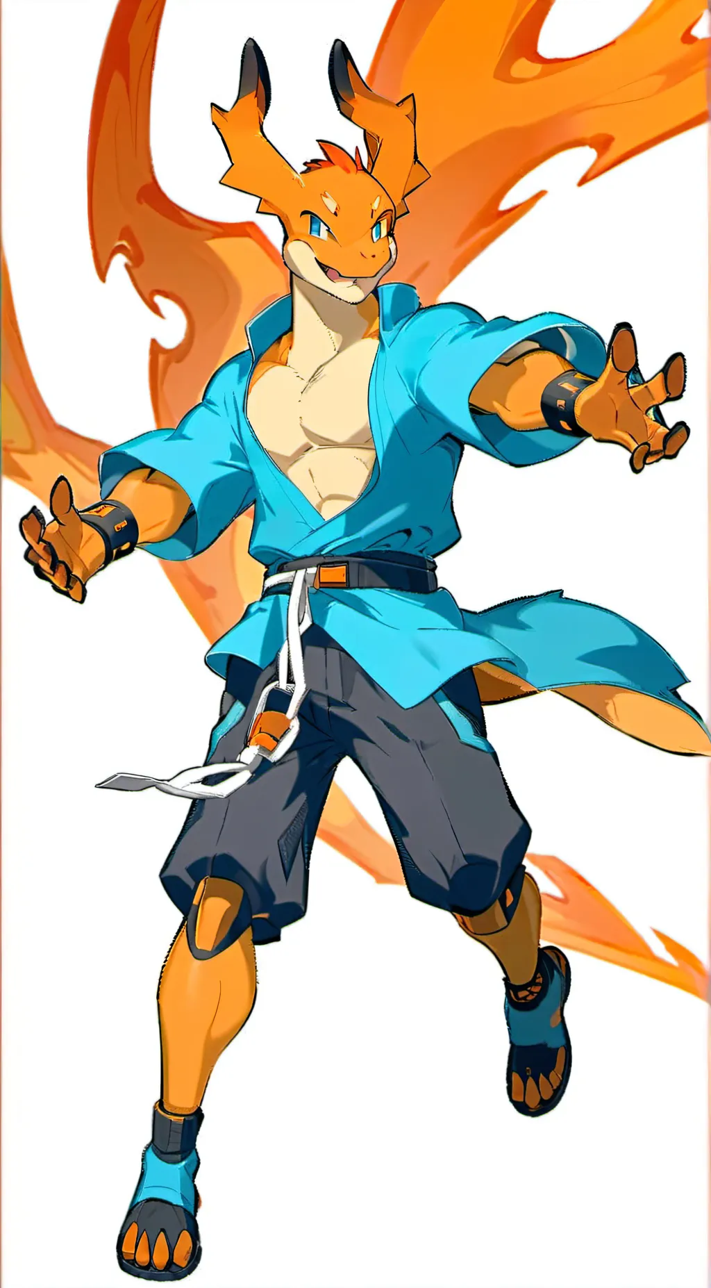 ai character: Charizard  background