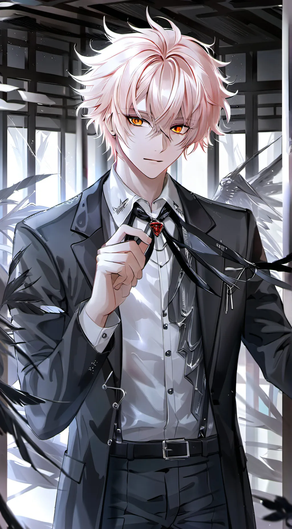 ai character: bakugo  background