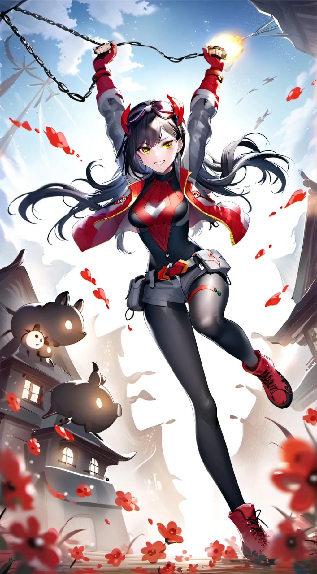 ai character: Spider girl background